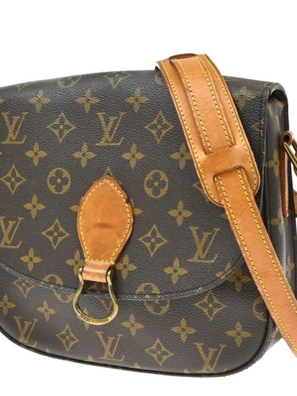 LOUIS VUITTON Saint Cloud GM Shoulder Bag Monogram Leather Brown M51242 32KE157